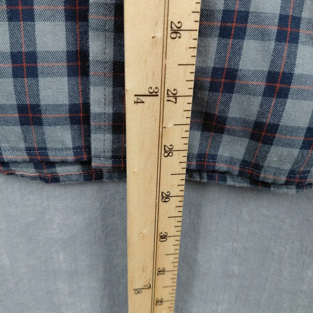 Banana Republic Untucked Fit Mens Large Plaid Long Sleeve‎ Button Up Shirt
